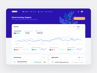 Survey Dashboard branding design graphic design ui ux