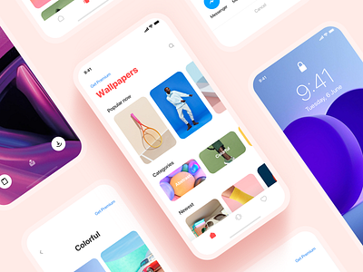 Wallpaper App app branding design graphic design illustration ui ux