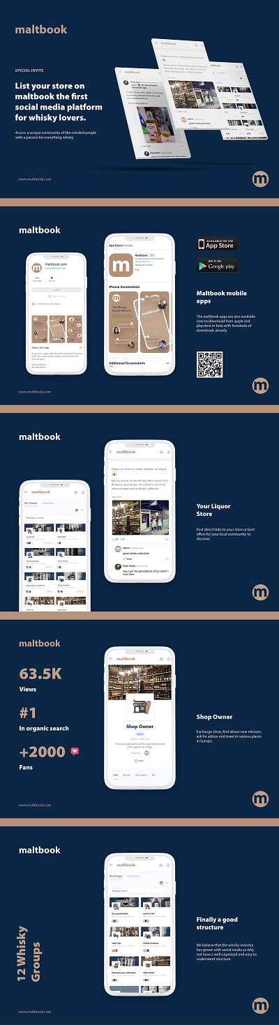 Maltbook - Branding and Media Kit maltbook whisky branding whisky social network