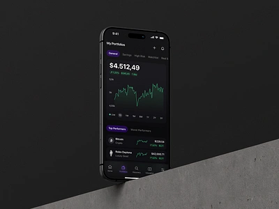 Tracker Mobile App app bitcoin charts crytpo dashboard design ethereum finance fintech investment iphone mobile mobile design portfolio product design saas stocks ui uxui wallet