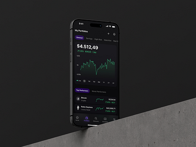 Tracker Mobile App app bitcoin charts crytpo dashboard design ethereum finance fintech investment iphone mobile mobile design portfolio product design saas stocks ui uxui wallet