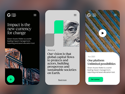 Green Assets Wallet - Finance Boost App activity app application branding cash currency design finance finance app finance web goal tracking logo logomark logotype mobile mobile app mobile platform platform wallet website