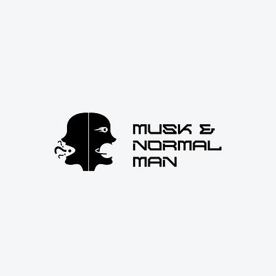 Musk & Normal Man branding design graphic design illustration logo minimal logo space logo typography vector