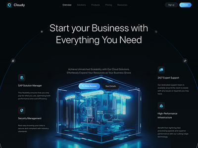 All-in-One Cloud Solution UI Design 🌐