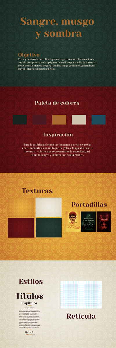 Ebook "Sangre, musgo y sombra" ebook indesign