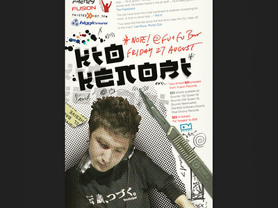 Kid Kenobi Flyer branding design flyer graphic design halftone illustration intuition logo pencil photography sketch typography vector