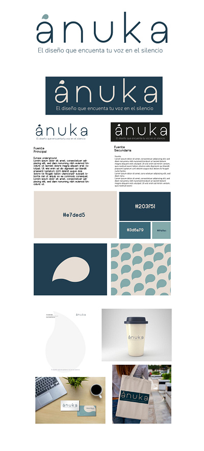 Brand identity "ánuka" brand identity graphic design