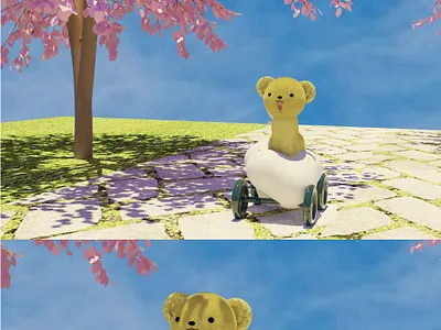 3D model and animation "Kero" blender model motion graphics