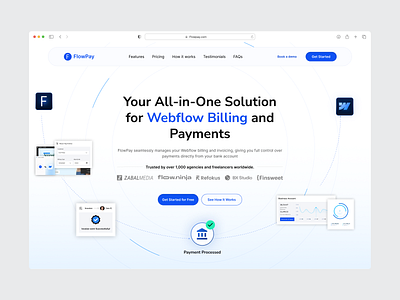 FlowPay: SaaS Website Design branding design figma graphicdesign ui uidesign uxdesign webdesign websitedesign