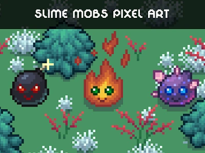 Top-Down Pixel Art Slime Monsters Sprite Pack 2d art asset assets fantasy game assets gamedev illustration indie indie game mmorpg monster monsters rpg sprite sprites spritesheet spritesheets top down topdown