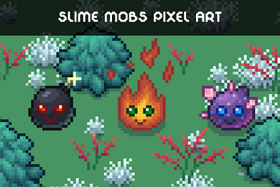 Top-Down Pixel Art Slime Monsters Sprite Pack 2d art asset assets fantasy game assets gamedev illustration indie indie game mmorpg monster monsters rpg sprite sprites spritesheet spritesheets top down topdown