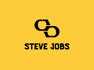 Steve Jobs apple branding design graphic design illustration logo minimal logo typography vector