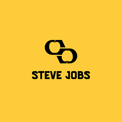 Steve Jobs apple branding design graphic design illustration logo minimal logo typography vector