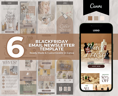 Editable Black Friday Canva Email Template black friday canva canva design canva email template cyber monday design email bundle template email design email newsletter email template graphic design