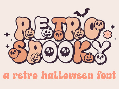 Retro Spooky - Retro Halloween font 70s font 80s font boho font bold font cursive font halloween font handwritten font hippie font quirky font scary font spooky font swirl font y2k