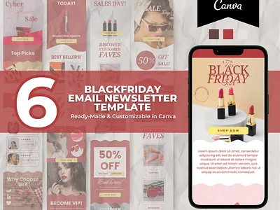 Editable Black Friday Canva Email Template black friday canva design canva template cybermonday design email bundle template email design email marketing email newsletter email template