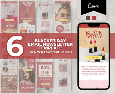 Editable Black Friday Canva Email Template black friday canva design canva template cybermonday design email bundle template email design email marketing email newsletter email template