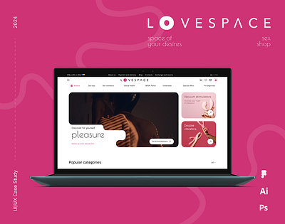 Lovespace - The space of sexual knowledge animation blog checkout creative design e commerce hero productcard profilepage sexshop ui uiux ux ux design webdesign website