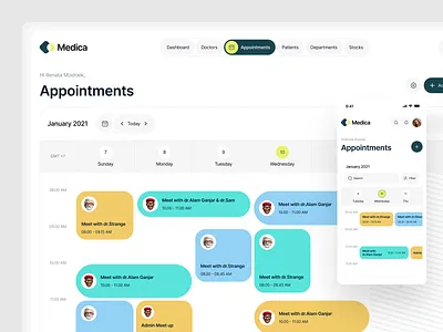 Medica - Modern Medical Dashboard UI dashboard dashboard ui health tracking healthtech hospital medecine medical care medical center medical dashboard medical tracking app medical website medicine online medicine product design user dashboard web design wellness website