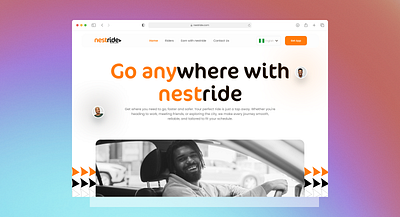 Nestride Landing Page landing page ui web design