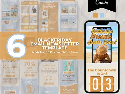 Editable Black Friday Canva Email Template black friday black friday email branding canva design canva template cybermonday design email bundle design email design email newsletter design email template