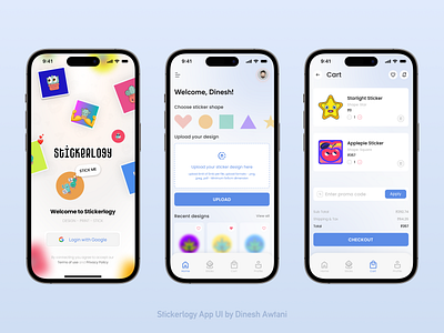 Stickerlogy App UI appdesign ui uiux user experience user interface ux