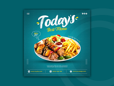 Food social media post for restaurant banner design branding design facebook ads food menu graphic design graphic designer illustration instagram post post promotion restaurant banner social media ui