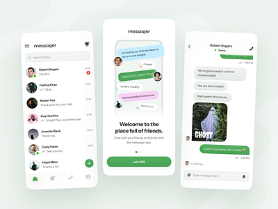 Messager App app design app redesign chat chat app design chatting app chatting app design design graphic design message message app message app design messaging app messaging app design messanger app onboarding screen onboarding screen design telegram app redesign ui ui design ux