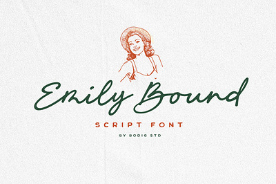 Emily Bound Font elegant font handlettering handwritten script scriptfont typeface typography