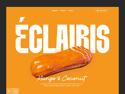 Eclairs E-Commerce Website Design bakery website cake dessert dessert shop dessert store e commerce eclairs ecommerce lumios digital macaron online pastry store pastry sweet treats sweets web design website éclair éclairs