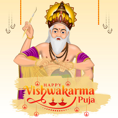 Vishwakarma day design illustration