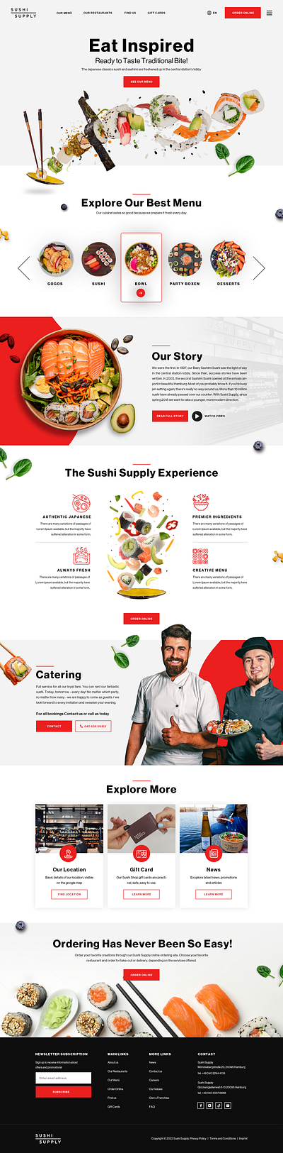 Website design for food supply branding graphic design illustration ui we web design