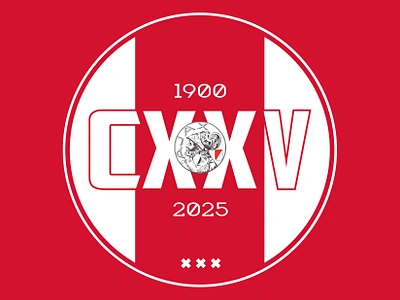 Ajax - 125th Anniversary (Revised) 125 ajax amsterdam brand branding design football graphic design identity illustration logo netherlands soccer sport ui visual