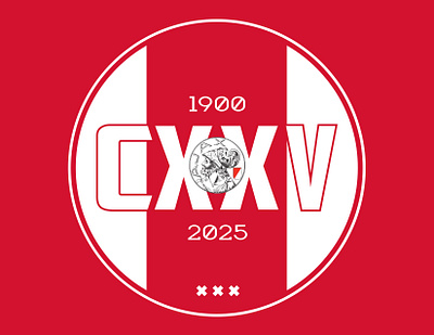 Ajax - 125th Anniversary (Revised) 125 ajax amsterdam brand branding design football graphic design identity illustration logo netherlands soccer sport ui visual