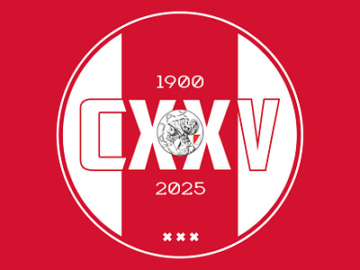 Ajax - 125th Anniversary (Revised) 125 ajax amsterdam brand branding design football graphic design identity illustration logo netherlands soccer sport ui visual