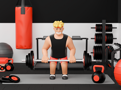 Fitness 3D 3d fitness animation athletics blender diet fitness gym health render sports