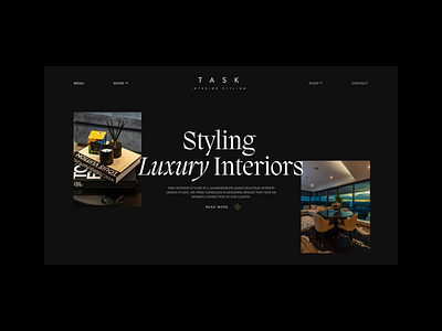 Task Interior Styling | Website Design brand interior design logo typography ui ux website design