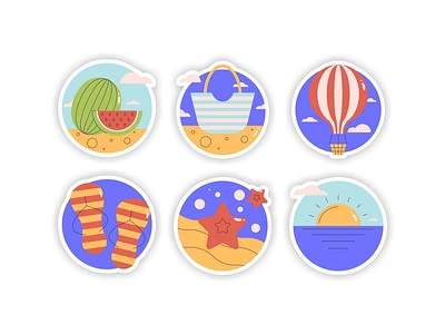 Vacation mood on! beach design graphic design holidays icon icons illustration sea travel vacation vector