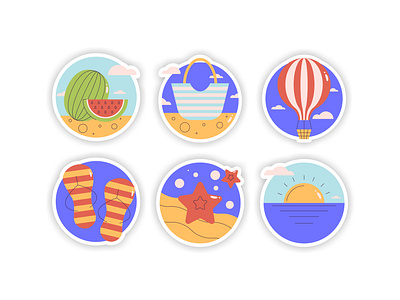 Vacation mood on! beach design graphic design holidays icon icons illustration sea travel vacation vector