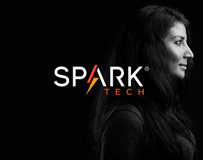 SparkTech- Modern Technology Business Identity Branding advertisement agency brand guideline brand identity brand logo branding idea business branding business logo corporate branding creative design digital branding gradient graphic design logo design orange stationery design technology logo technology logo design ui visual identity