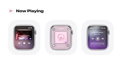 Apple Watch Music player Ui l Smart Watch applewatchui interactiondesign musicapp ui uxdesign wearabletech