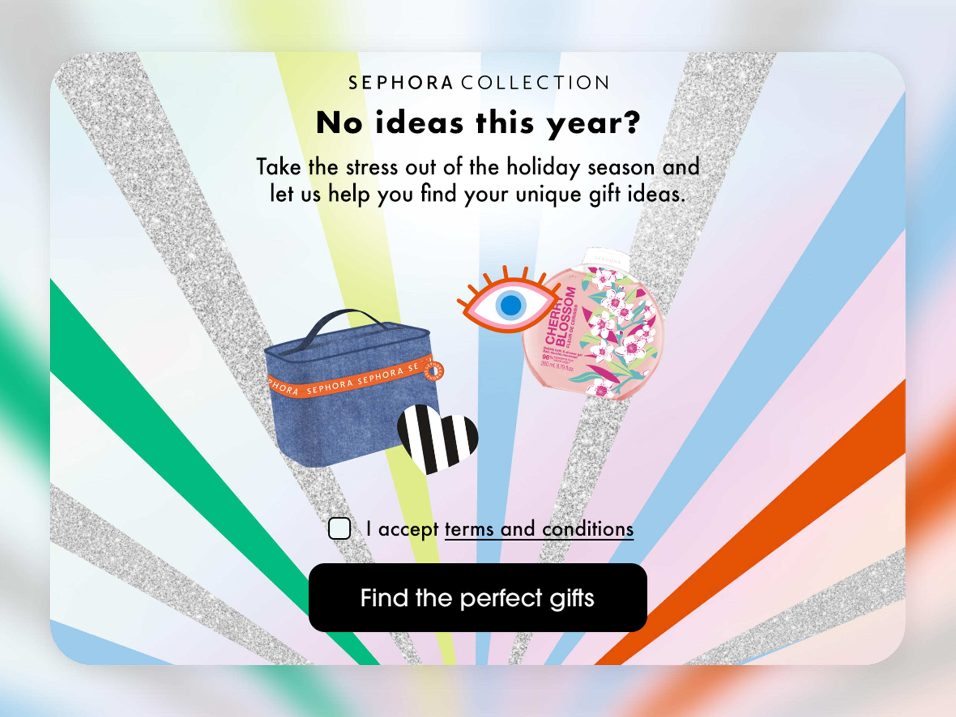 Sephora Collection Gift Finder fragrance game game design graphic design makeup sephora sephora collection ui ux