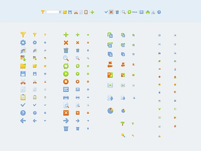 Icons for the application small icons ui