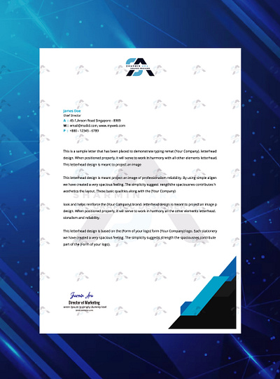 Letterhead Design branding graphic design letterhead letterhead design letterhead template