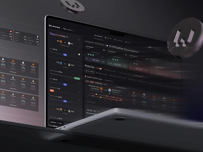 InPlayWise - sports analytics platform 3d ai betting branding dark ui football logo logo sport sport sport analytics sport app design sport web sport website ui
