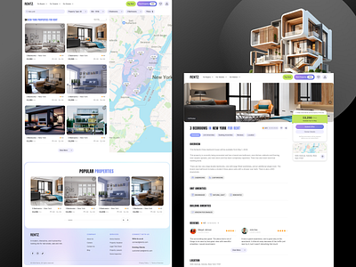 Real Estate Website & Inner Page Design apartment building graphic design home home page house illustration landing page design property website real estate real estate agency real estate landing page real estate website residence ui ux web design website design