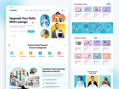 eLearning Website Template ai learning course selling website education landingpage education website elearning landingpage elearning website landing page design learning landing page online learning website saas website ui ui ux design uiux website design