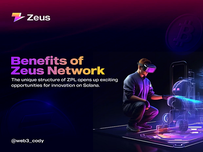 Zeus Network Benefits branding graphic design