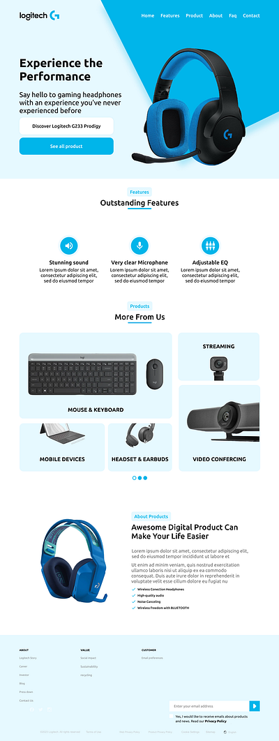 Logitech - Company Web cleandesign designconcept designdaily designinspiration digitaldesign dribbbleshot logitech uiinspiration uiuxdesign webdesign webinterface webredesign