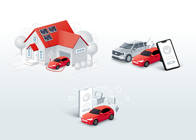 ElectroCars illustrations vector